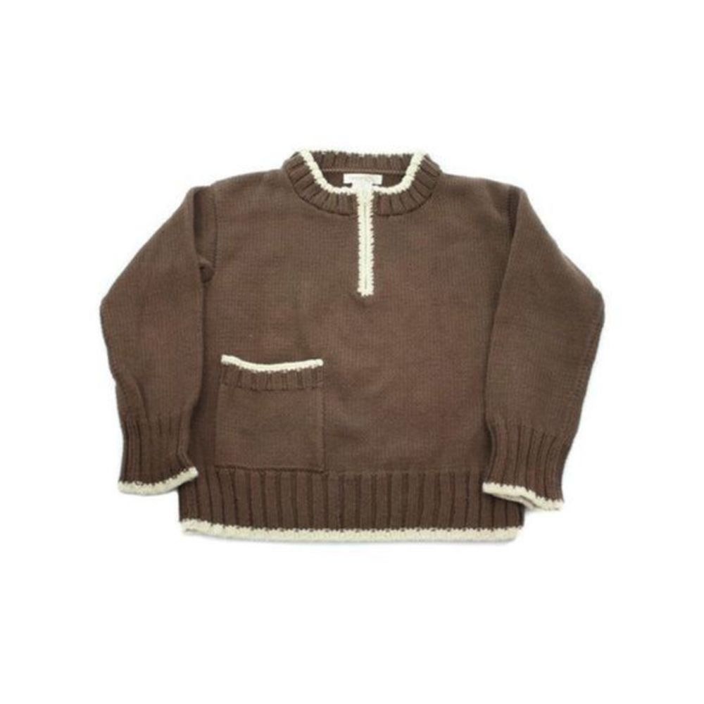 2H KNITS Brown Knit Cotton Sweater Size Kid's 10